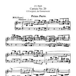 Ноты И. Бах - Кантата №20 "O Ewigkeit, du Donnerwort" (BWV 20) - предпросмотр