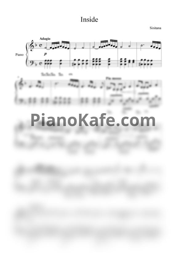 Ноты Sinitana - Inside - PianoKafe.com