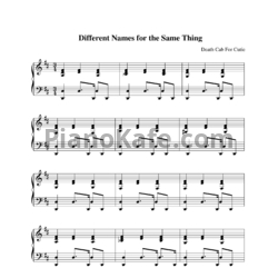 Ноты Death Cab For Cutie - Different names for the same thing - предпросмотр