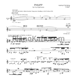 Ноты Helmut Oehring - Philipp - предпросмотр