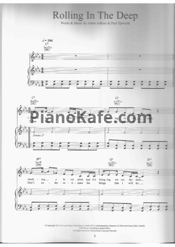 Ноты Adele - 21 (Книга нот) - PianoKafe.com