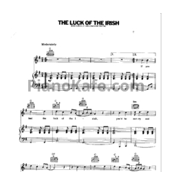 Ноты John Lennon - The luck of the irish - предпросмотр