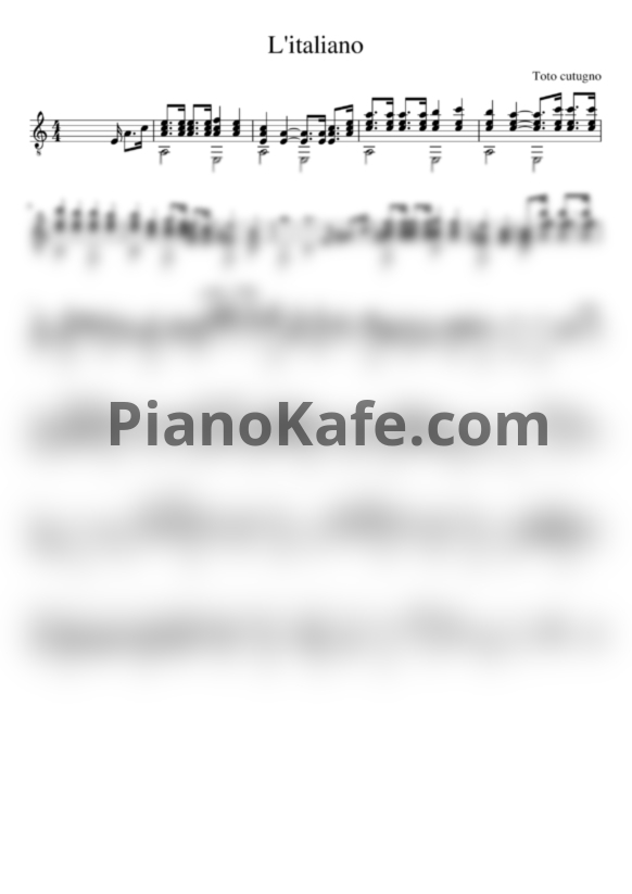 Ноты Toto Cutugno - L'italiano - PianoKafe.com