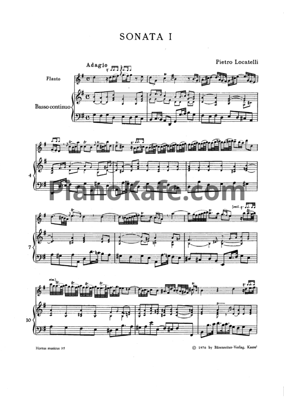 Ноты П. Локателли - Сонаты 1-3 (Op. 2) - PianoKafe.com