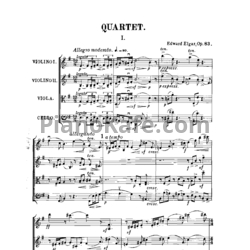 Ноты Эдуард Элгар - Струнный квартет ми минор (Op. 83) - предпросмотр