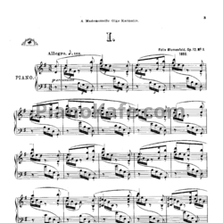 Ноты Феликс Блуменфельд - 4 прелюдии (Op. 12) - предпросмотр