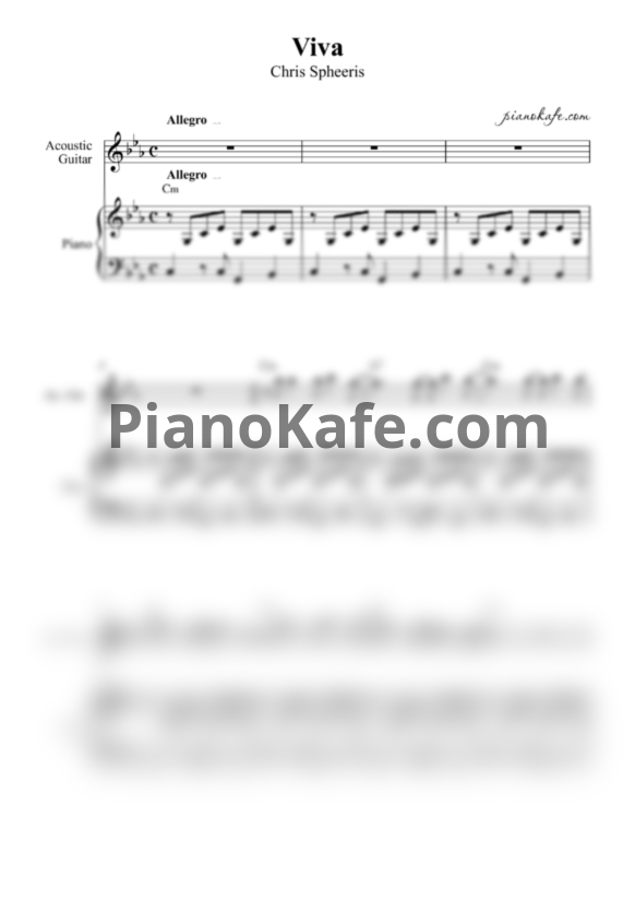 Ноты Chris Spheeris - Viva - PianoKafe.com