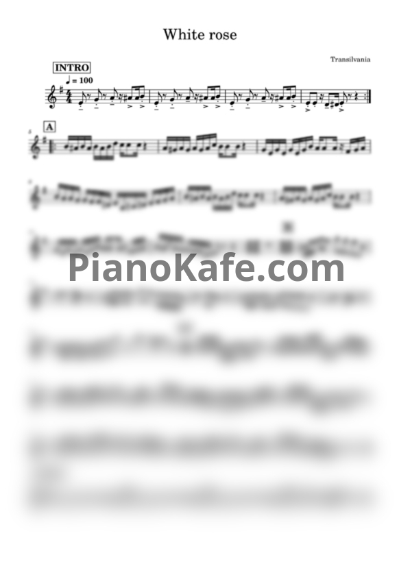 Ноты Fanfara Transilvania - White roses - PianoKafe.com
