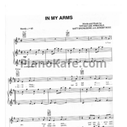 Ноты Plumb - In my arms - предпросмотр