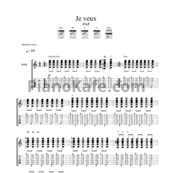 Ноты Zaz - Je veux