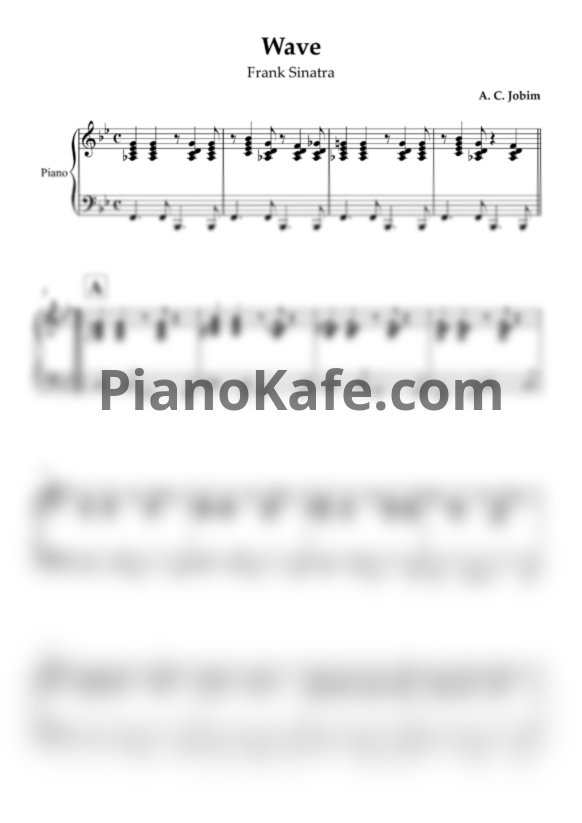 Ноты Frank Sinatra - Wave - PianoKafe.com