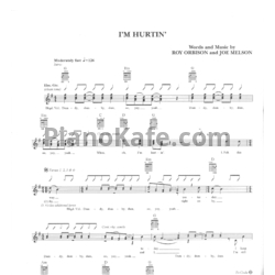 Ноты Roy Orbison - I'm hurtin'