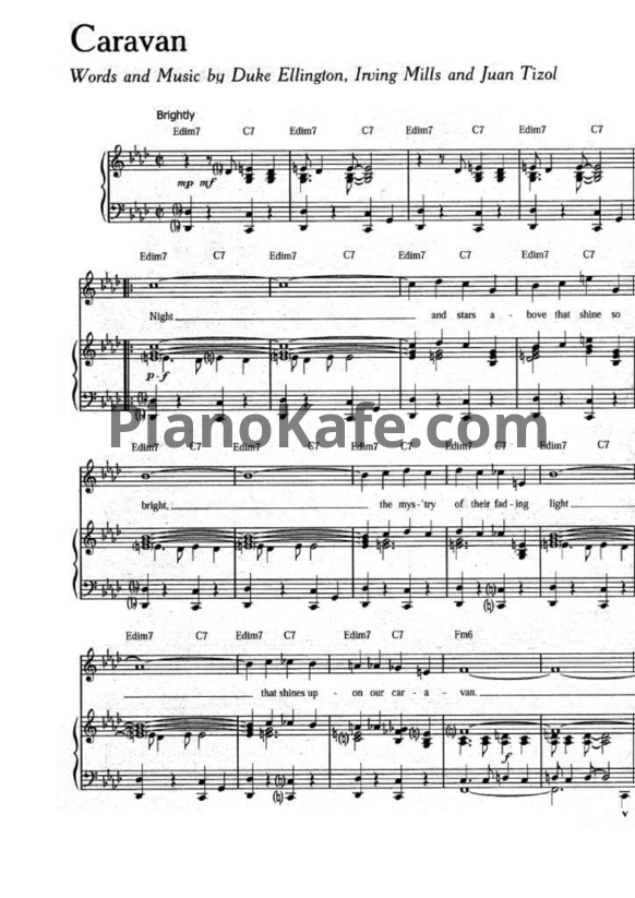 Ноты Duke Ellington - Caravan - PianoKafe.com