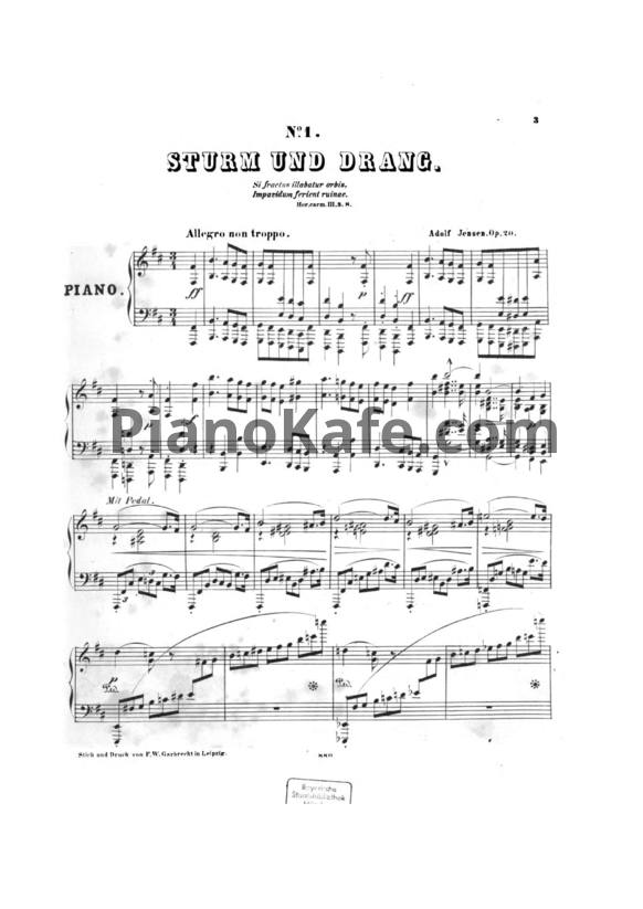 Ноты А. Йенсен - 4 экспромта (Op. 20) - PianoKafe.com