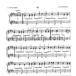 Ноты Александр Гречанинов - Этюд (Соч. 98, №12) - предпросмотр