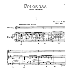 Ноты А. Йенсен - Скорбящая (Op. 30) - предпросмотр
