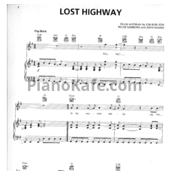 Ноты Bon Jovi - Lost highway (Книга нот) - предпросмотр