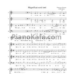 Ноты Ф. Сориано - Magnificat sexti toni - предпросмотр