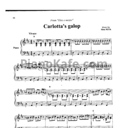 Ноты Nino Rota - Carlotta's gallop - предпросмотр
