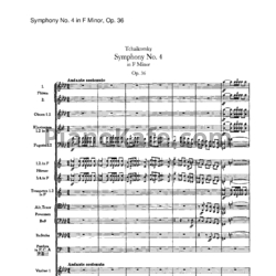 Ноты П. Чайковский - Симфония №4 Op. 36 (Партитура) - предпросмотр