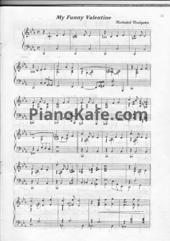 Ноты Richard Rodgers - My funny Valintine - PianoKafe.com