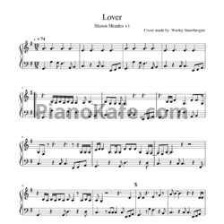 Ноты Shawn Mendes - Lover - предпросмотр