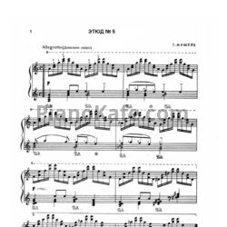 Ноты Г. Мушель - Этюд №5 - предпросмотр