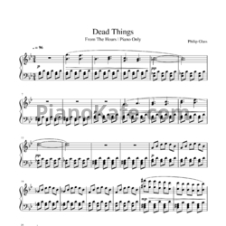 Ноты Philip Glass - Dead things - предпросмотр