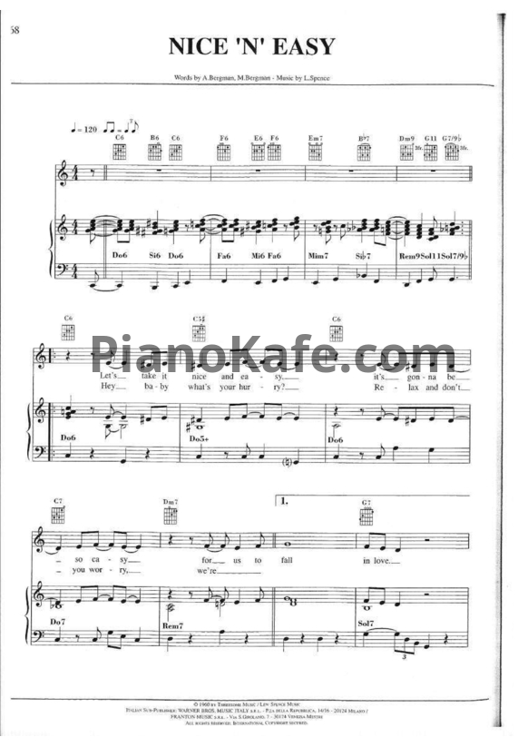 Ноты Michael Buble - Nice 'n' easy - PianoKafe.com