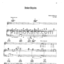 Ноты Tom Waits - Broken bicycles - предпросмотр