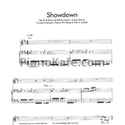 Ноты Britney Spears - Showdown - предпросмотр