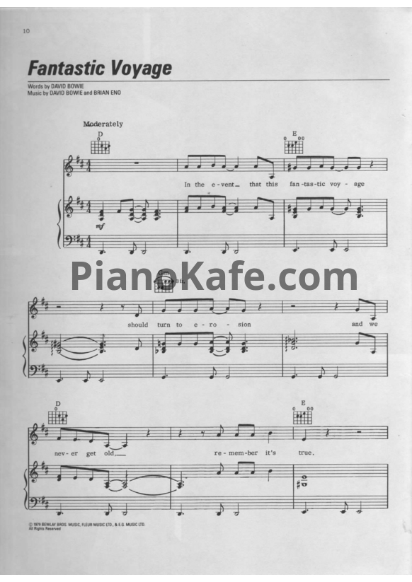 Ноты David Bowie - Lodger (Книга нот) - PianoKafe.com