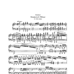 Ноты Франц Шуберт - Соната ля минор (D. 958) - предпросмотр