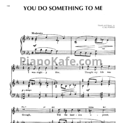 Ноты Cole Porter - You do something to me - предпросмотр