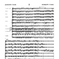 Ноты И. Бах - Концерт №2 фа мажор (BWV 1047) - предпросмотр