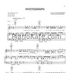 Ноты Nickelback - Photograph - предпросмотр
