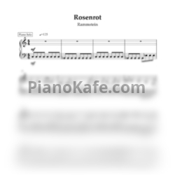 Ноты Rammstein - Rosenrot - предпросмотр