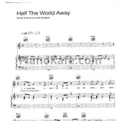 Ноты Oasis - Half the world away - предпросмотр