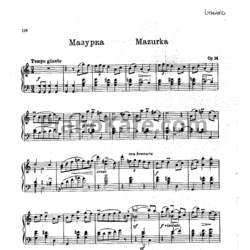 Ноты Николай Лысенко - Мазурка (Op. 14) - предпросмотр