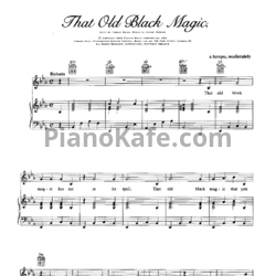 Ноты Marilyn Monroe - That old black magic - предпросмотр