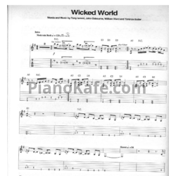 Ноты Black Sabbath - Wicked world (Guitar tabs & Voice)
