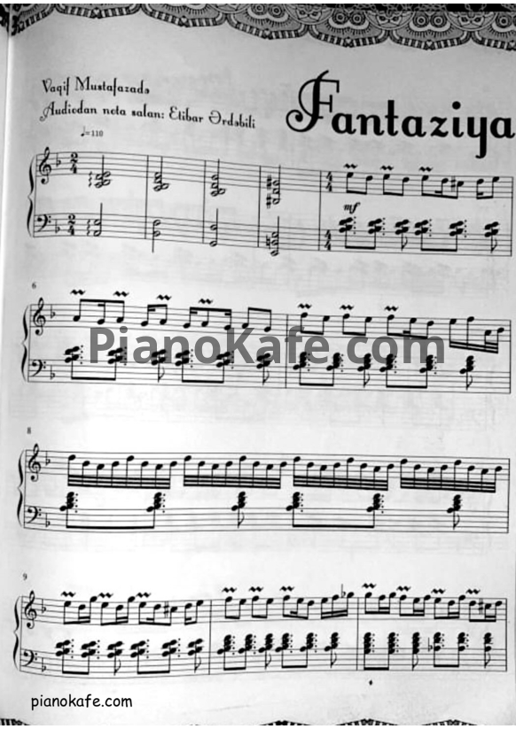 Ноты Vaqif Mustafazadə - Fantaziya - PianoKafe.com