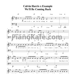 Ноты Calvin Harris feat. Example - We'll be coming back - предпросмотр