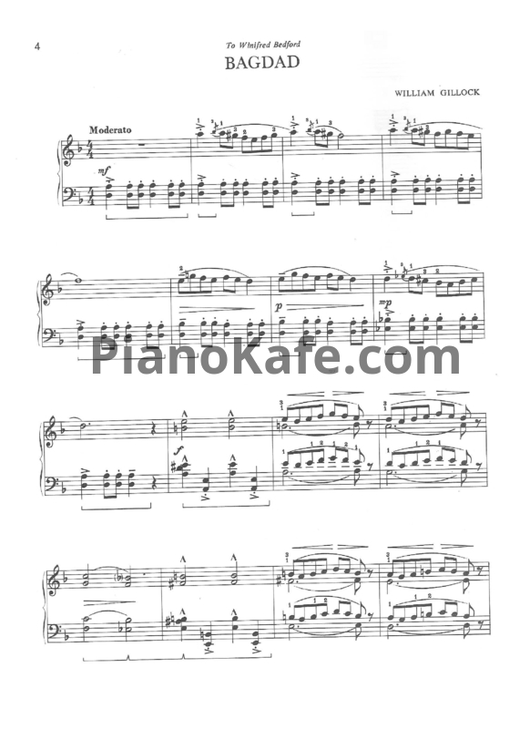 Ноты William Gillock - Bagdad - PianoKafe.com
