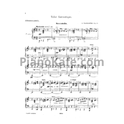 Ноты С. Василенко - Фантастический вальс (Op.18) для фортепиано в 4 руки - предпросмотр