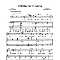 Ноты Frank Sinatra - The house I live in - предпросмотр