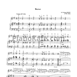 Ноты К. М. фон Вебер - Вальс (для балалайки и фортепиано) - предпросмотр