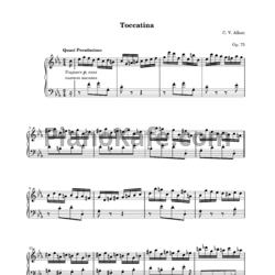 Ноты Шарль Алькан - Токкатина (Op. 75) - предпросмотр