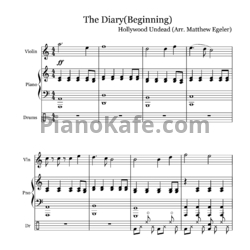 Ноты Hollywood Undead - The diary - предпросмотр