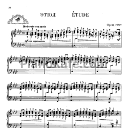 Ноты Антон Рубинштейн - Этюд (Op.81, №1) - предпросмотр